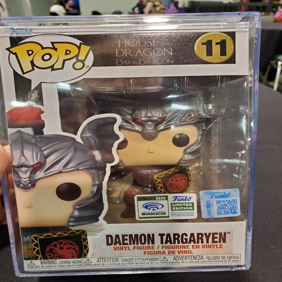 2025 WONDERCON FUNKO POP DAEMON TARGARYEN HOUSE OF DRAGON w OFFICIAL CON STICKER - Picture 1 of 5
